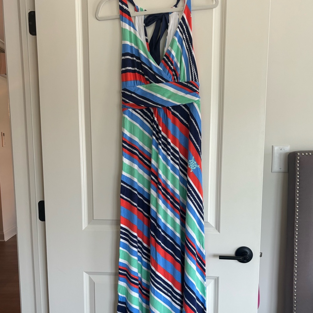 Lilly Pulitzer Nautical Maxi with bow neck halter